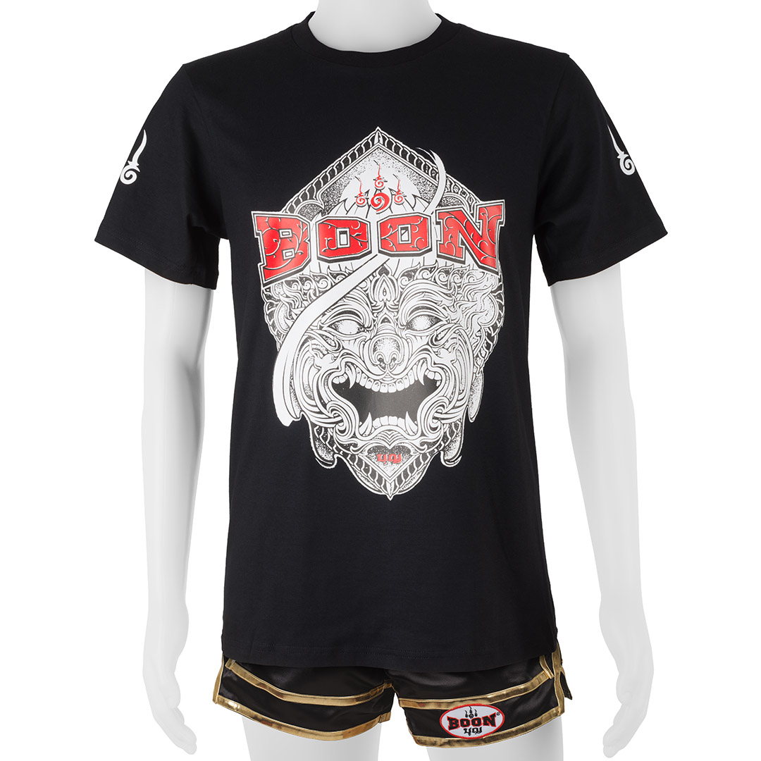 boon sport tshirt black Hanuman Face TSHF