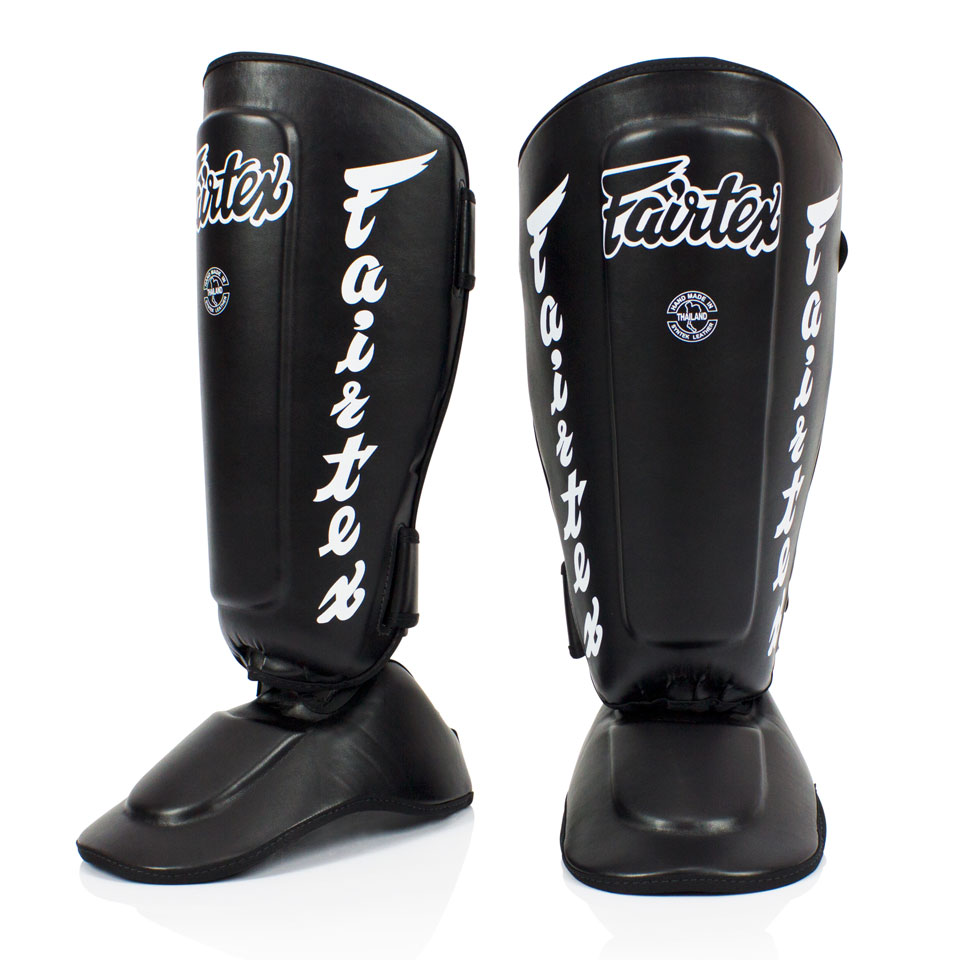fairtex shin guards detachable black sp7