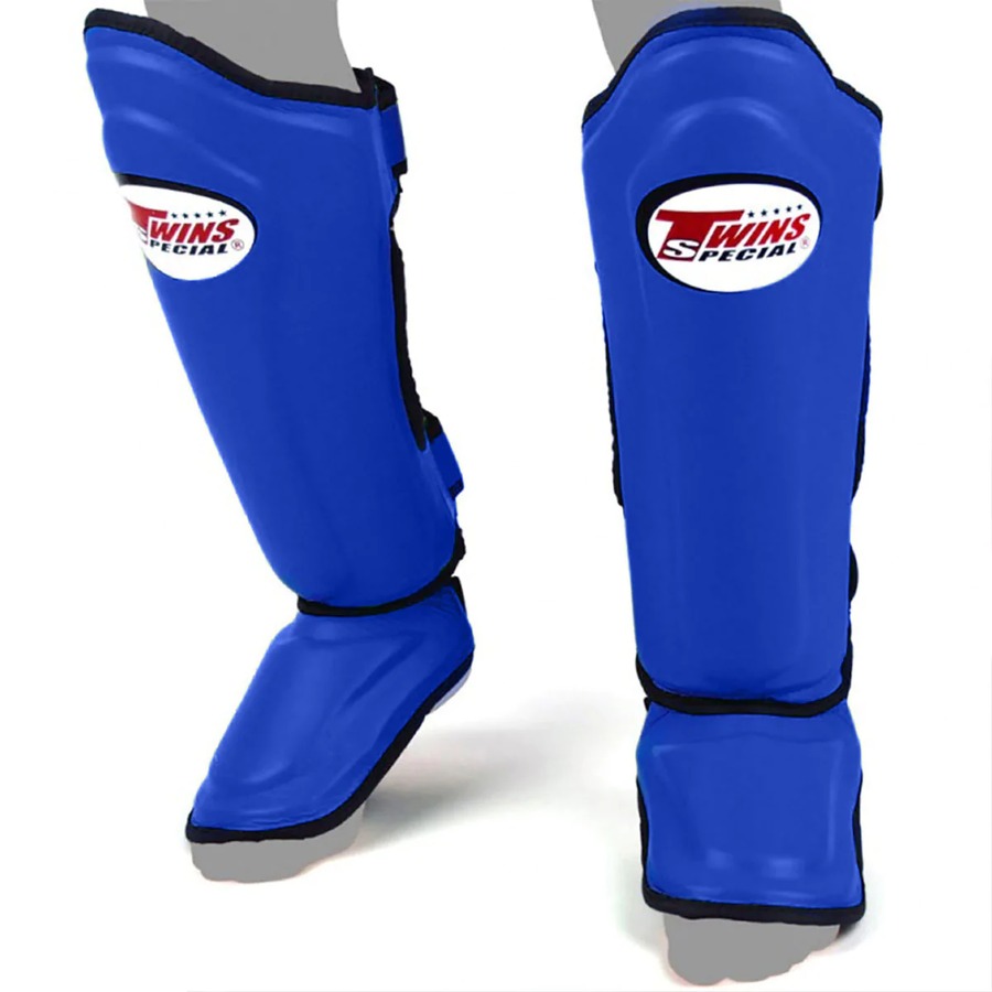 twins shin guards sgl10 blue muay thai