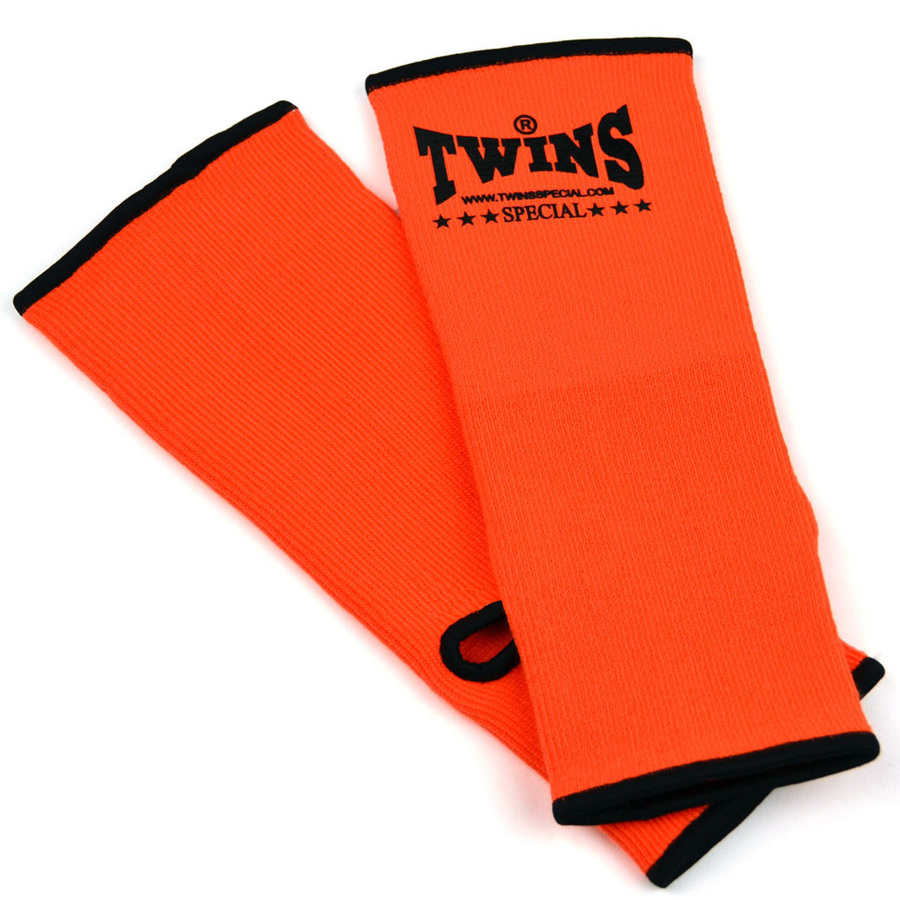 twins spewcial orange muay thai ankle supports